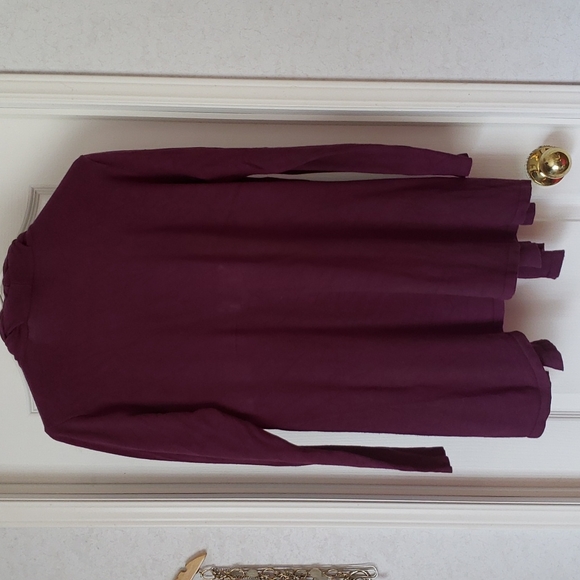 Wine colored, mid thigh length, Sweater - Picture 4 of 5
